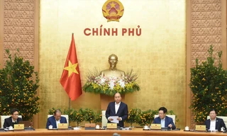 Thủ tướng Nguyễn Xuân Phúc chủ trì phiên họp Chính phủ thường kỳ sáng 2/2 Ảnh: Nhật Minh 