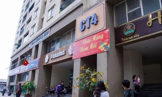 Công trình chung cư CT4 tại Khu đô thị mới Văn Khê (Hà Đông) thuộc Cty cổ phần Sông Đà 1 nhiều năm vi phạm PCCC Ảnh: PV 