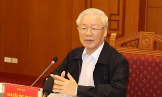 Tổng Bí thư, Chủ tịch nước Nguyễn Phú Trọng chủ trì họp Thường trực Ban Chỉ đạo T.Ư về phòng, chống tham nhũng, ngày 18/3. Ảnh: TTXVN 