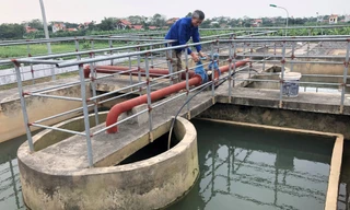 Dùng chung nguồn nước sông Hồng, nhưng các nhà máy nước sạch ở Hưng Yên (trong ảnh là Nhà máy nước Phú Thịnh) có giá bán chỉ bằng một nửa so với giá của Nhà máy nước sông Đuống. Ảnh: Trọng Đảng