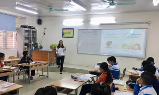 Một tiết học tiếng Anh của học sinh tiểu học 