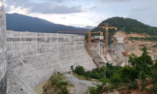 Hệ thống thuỷ lợi Tân Mỹ có quy mô lớn nhất khu vực Nam Trung bộ. Ảnh L.H