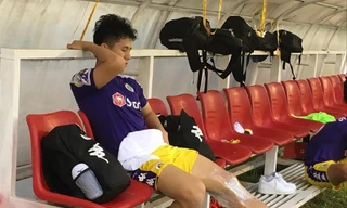 Đình Trọng dính chấn thương ngay trước ngày lên tập trung ĐTQG. ảnh: CTV 