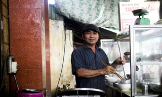 Quán phở Gạc Ma – Trường Sa của ông Thoa. Ảnh: Trương Định