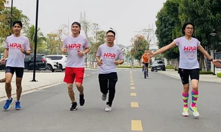 Các thành viên HPR chạy khai xuân. Ảnh: CTV 