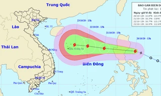 Trung tâm Dự báo Khí tượng Thuỷ văn Quốc gia nhận định đương đi của bão số 8