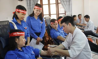 ĐVTN tham gia hiến máu Chủ nhật Đỏ ngày 12/1