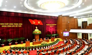 Hội nghị Trung ương 14 diễn ra vào giữa tháng 12/2020. Ảnh: TTXVN