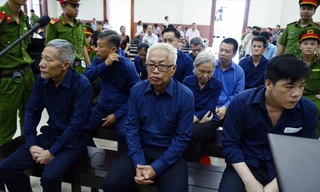 Phiên tòa hiện đang vào phần xét hỏi. Ảnh: Tân Châu 