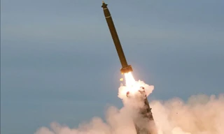 Hình ảnh do KCNA, hãng thông tấn Triều Tiên công bố ngày 25/8