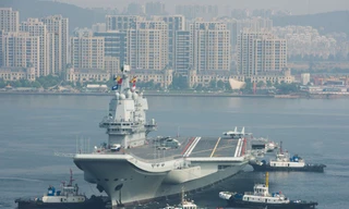 Tàu Type 001A rời cảng Đại Liên hôm thứ Năm tuần trước để đi biển thử nghiệm