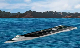 Mô hình một tàu sân bay mang UCAV trong tương lai