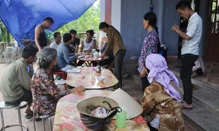 Đám tang tại nhà em Hoàng Thị T. Ảnh: CTV H.Hải