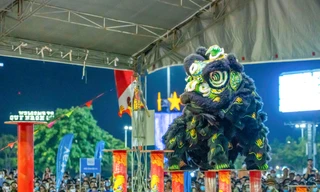 Về đất võ xem tuyệt kỹ múa lân trên Mai Hoa Thung