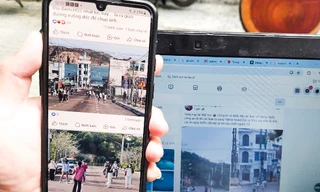 Tràn ra giữa đường chụp ảnh 'đu trend'