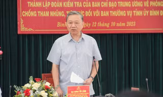 Ban Chỉ đạo trung ương về phòng, chống tham nhũng, tiêu cực kiểm tra tại Tỉnh ủy Bình Định