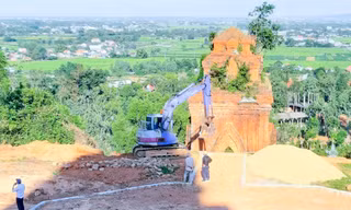 Tin mới vụ công trình tu bổ tháp cổ ở Bình Định bị thanh tra 'tuýt còi'