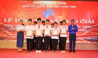 Trao thưởng 24 giải pháp tại cuộc thi sáng tạo dành cho thanh thiếu niên, nhi đồng Hà Tĩnh