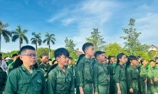Chiến sĩ nhí Hà Tĩnh hào hứng tham gia Học kỳ trong quân đội
