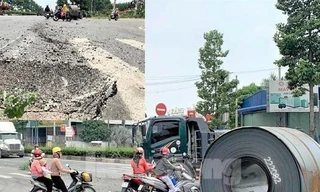 Siết quản lý những 'hung thần' container chở cuộn thép khủng