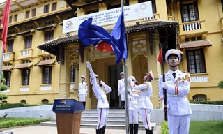 Hình ảnh Lễ Thượng cờ ASEAN tại Hà Nội