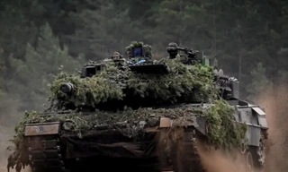 Xe tăng Leopard của Đức tham gia một đợt tập trận của NATO. (Ảnh: Getty)