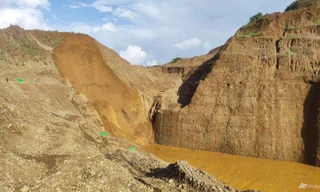 Hiện trường vụ lở đất. (Ảnh: AP)