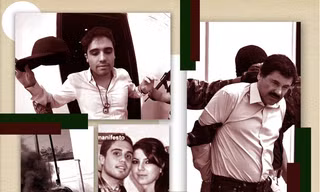 Ovidio Guzman (trên cùng bên trái) cùng vợ (góc dưới bên trái) và bố El Chapo