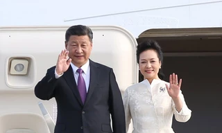 Tổng Bí thư, Chủ tịch Trung Quốc và Phu nhân Bành Lệ Viện. (Ảnh: China Daily)