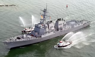 Tàu khu trục Mỹ USS Mason. (Ảnh: US Navy)