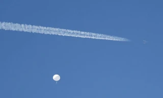 Khinh khí cầu Trung Quốc bay qua Mỹ hồi tháng 2. (Ảnh: AP)