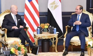Tổng thống Mỹ Joe Biden trong cuộc gặp Tổng thống Ai Cập Abdel Fattah el-Sisi tháng 11/2022. (Ảnh: Reuters)