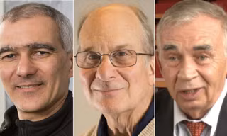 Từ trái qua, các nhà khoa học Moungi Bawendi, Louis Brus và Alexei Ekimov. (Ảnh: Ủy ban Nobel)