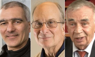 Từ trái qua, các nhà khoa học Moungi Bawendi, Louis Brus và Alexei Ekimov. (Ảnh: Ủy ban Nobel)