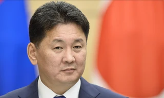 Tổng thống Mông Cổ Ukhnaagiin Khurelsukh. (Ảnh: Anadolu)