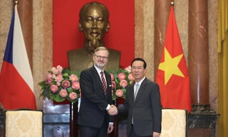 Chủ tịch nước Võ Văn Thưởng tiếp Thủ tướng CH Séc ngày 21/4. (Ảnh: Quang Minh)