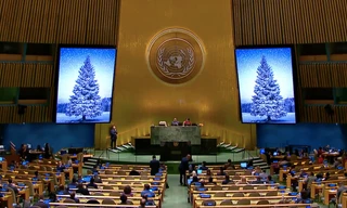 Nghị quyết công nhận Tết Nguyên đán là ngày nghỉ lễ LHQ được thông qua tại phiên họp Đại hội đồng ngày 22/12. (Ảnh: Mofa)