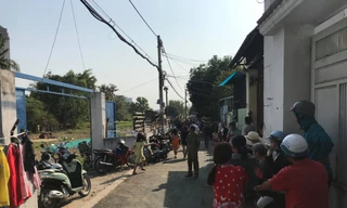 Con hẻm nơi xảy ra vụ cháy.