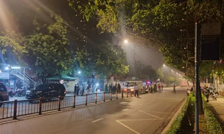 Khu vực phát hiện thi thể trong bao tải.