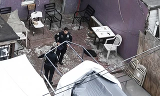 Hiện trường vụ xả súng ở Brooklyn.