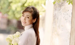 Thí sinh Hoa hậu Việt Nam tinh khôi trong tà áo dài