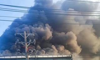 Sự cố lò hơi, một nhà máy tại khu công nghiệp ở Đồng Nai bốc cháy