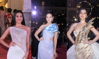 Hoa hậu Đỗ Thị Hà, người đẹp Cẩm Đan gợi cảm trên thảm đỏ Ngôi sao xanh 2020