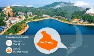 Đơn vị hành chính tỉnh An Giang sau khi thành lập thị xã