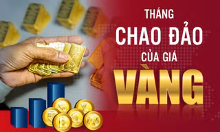 Tháng chao đảo của giá vàng