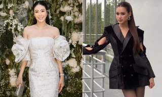 Hà Kiều Anh trễ vai vai trần quyến rũ, Hoa hậu Đỗ Thị Hà diện mốt giấu quần khoe chân dài 1m1