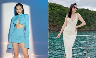 Kỳ Duyên diện váy xẻ chân ngực táo bạo, Á hậu Thanh Tú khoe body nóng bỏng trên biển