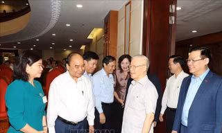 Hình ảnh Tổng Bí thư chủ trì hội nghị về đẩy mạnh xây dựng lực lượng Công an nhân dân