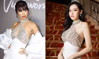 'Đụng' váy xẻ chân ngực: Hà Anh nóng bỏng, Tường San ghi điểm với nhan sắc tựa 'thần tiên tỷ tỷ'