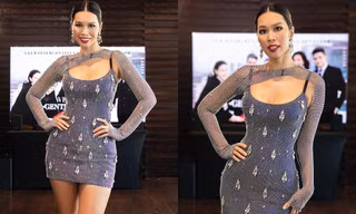 Siêu mẫu Hà Anh mặc váy hai dây nóng bỏng, khoe dáng bên dàn 'quý ông hoàn mỹ' điển trai